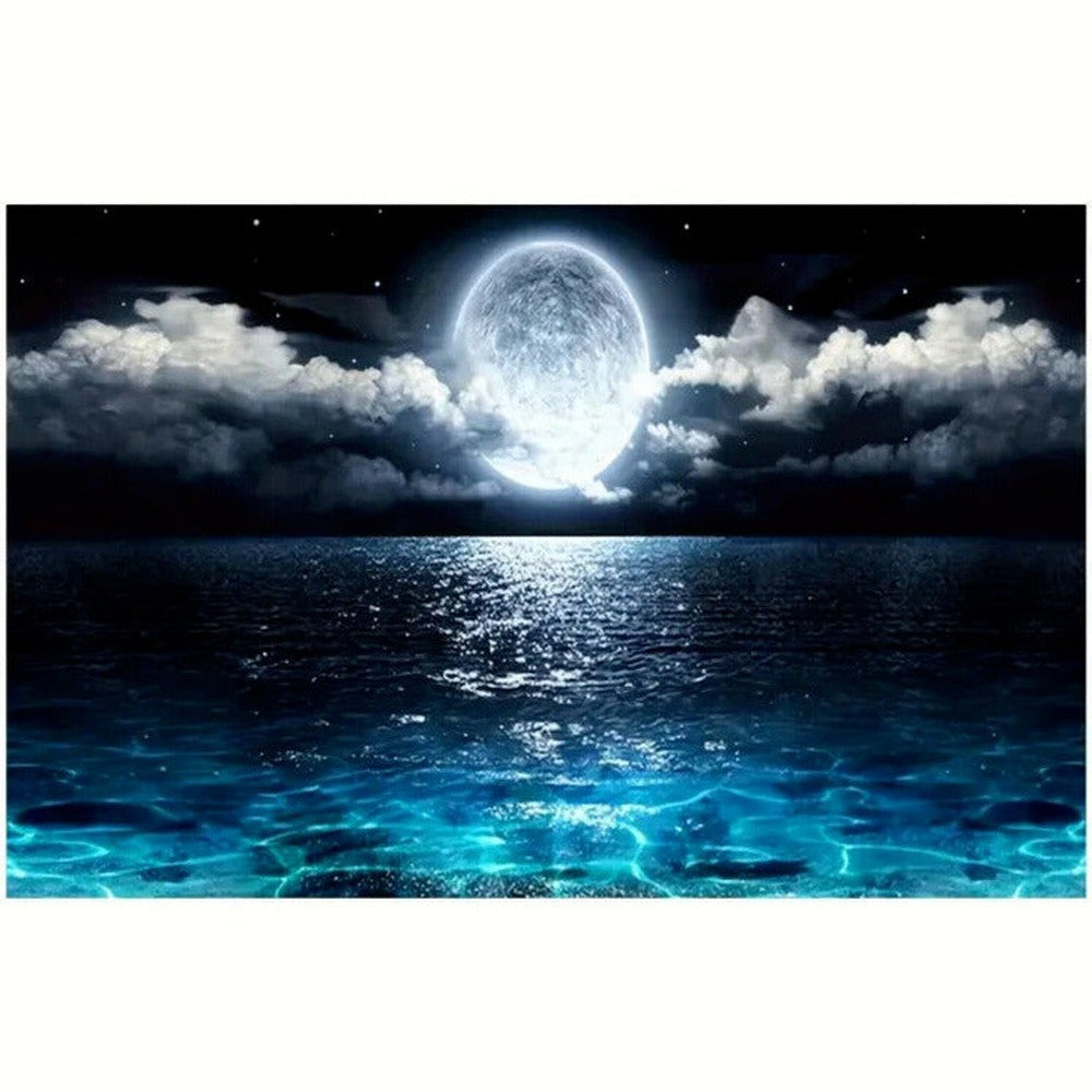 Beautiful Moonlit Ocean Canvas Art Print 12" x 18" NEW! Home & Garden:Home Décor:Posters & Prints Style Your Walls
